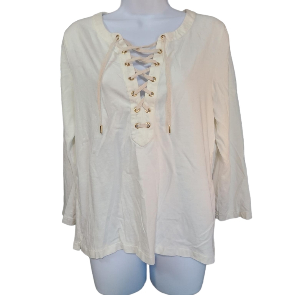 J CREW lace-up long sleeve M